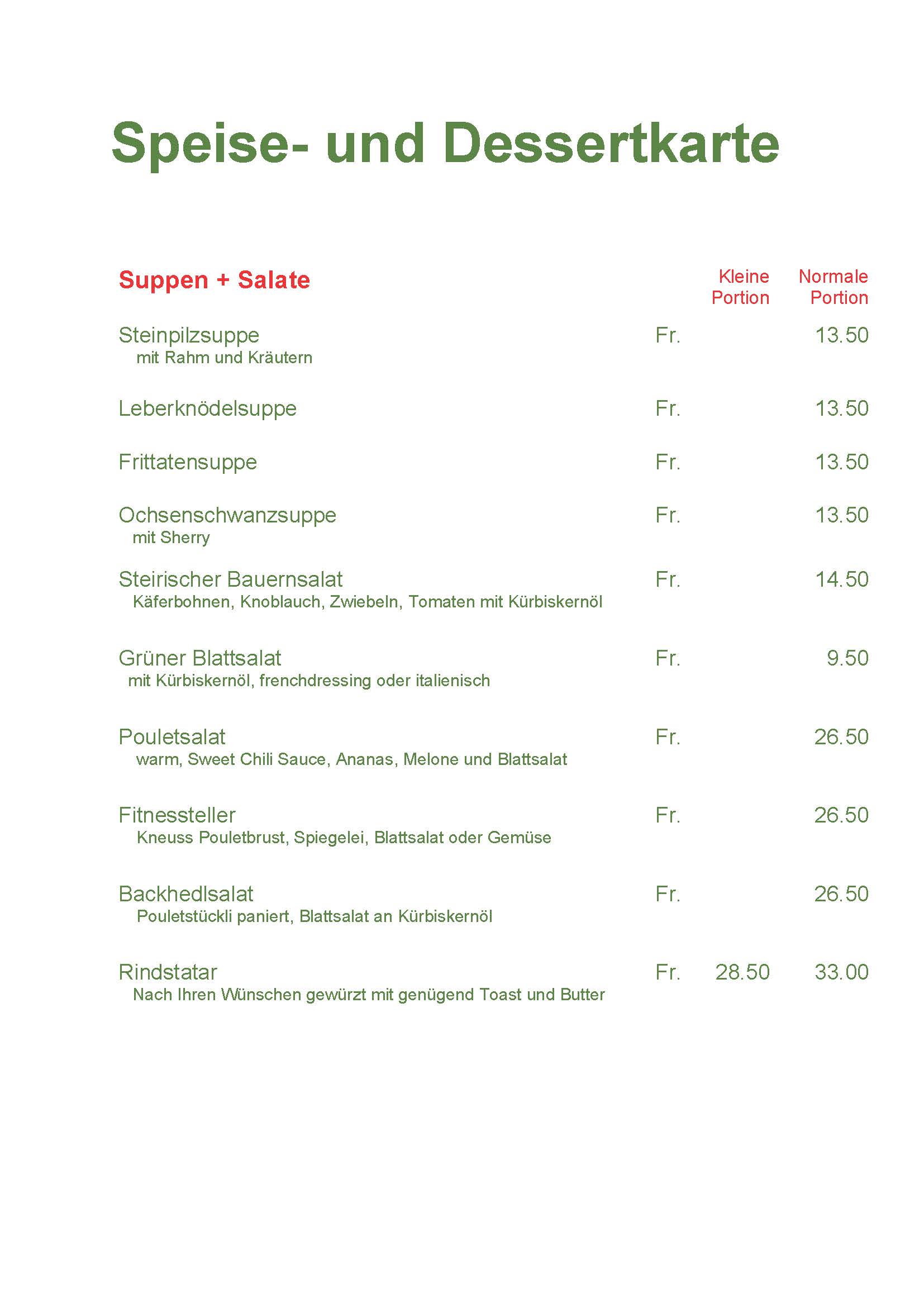 Wiener Spezialitäten Restaurant Amadeus Schlieren