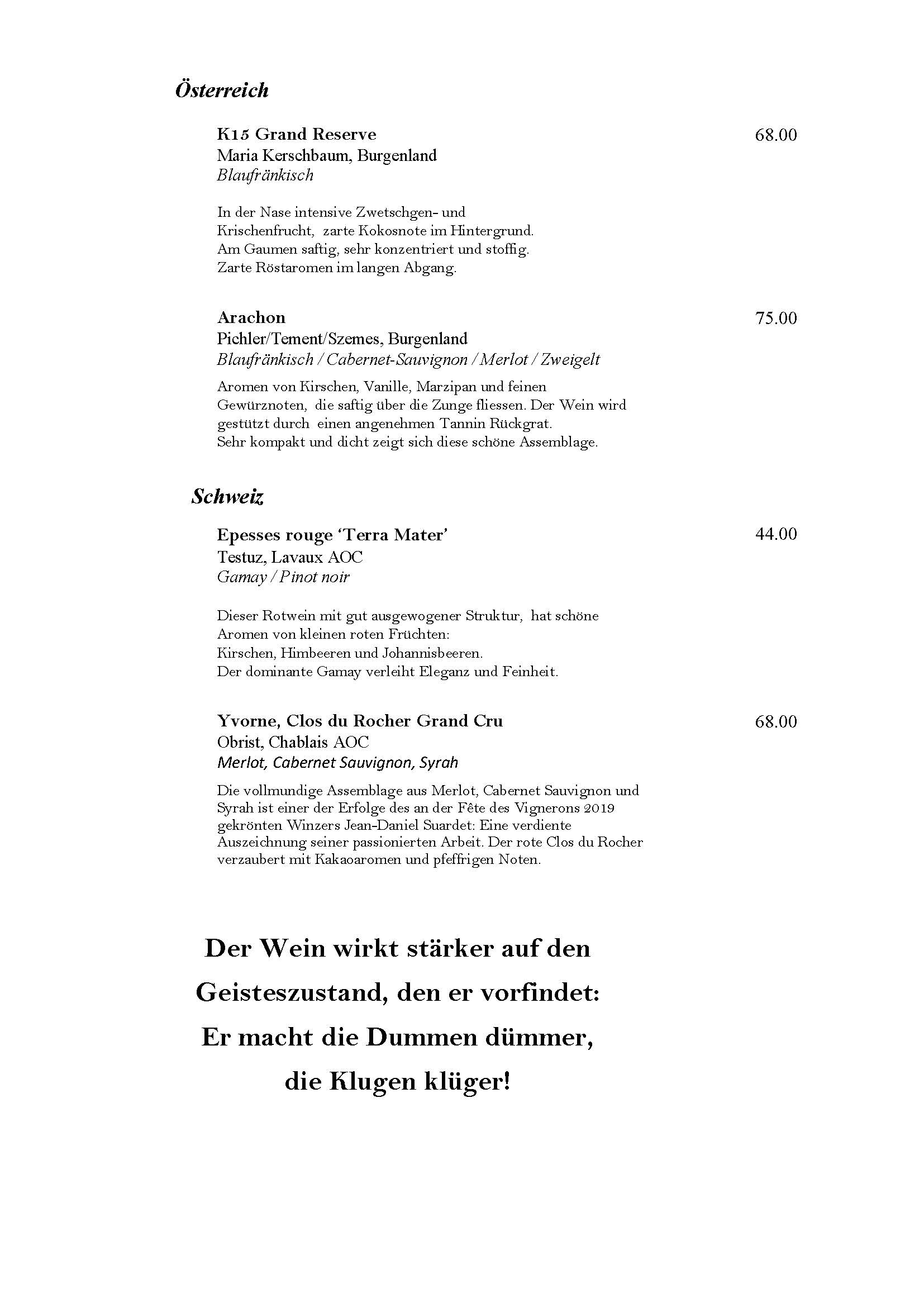 Wiener Spezialitäten Restaurant Amadeus Schlieren