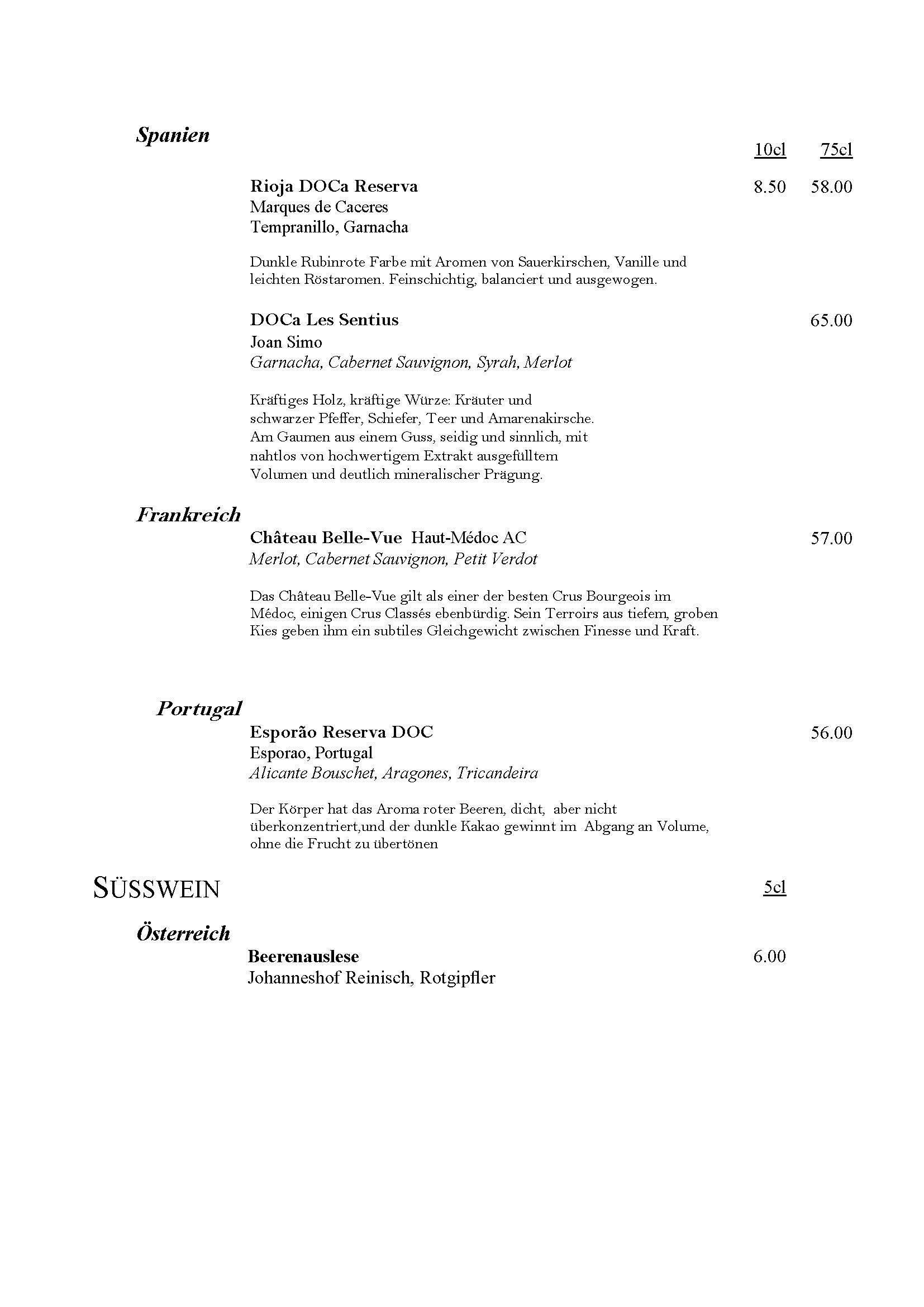 Wiener Spezialitäten Restaurant Amadeus Schlieren